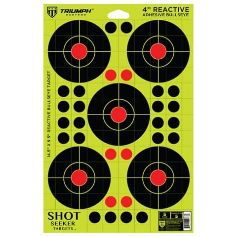 Triumph Systems Shot Seeker with 4" Reactive Adhesive Splatter Bullseyes, 10 Count Cover