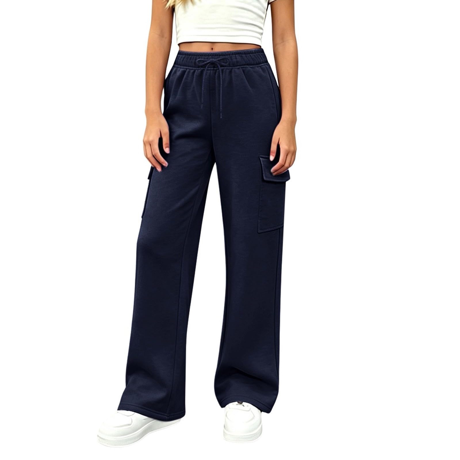 3er Pack Baggy Cargohose Kinder Hohe Taille Jogginghose Cargo Trainingshose