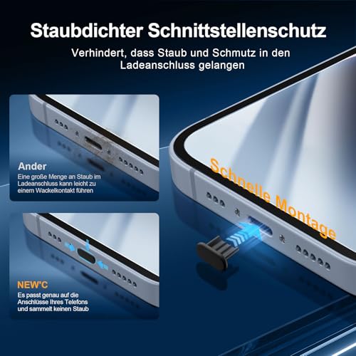 NEW'C für iPhone 14 Plus für Panzerglas + Kameraschutz – Ansicht 6