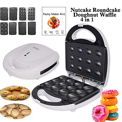 Waffeleisen Belgische Waffel,Elektrischer Walnuss- Kuchenhersteller , Automatischer Mini-Nuss- Waffelbrot-Roundcake… – Bild 3