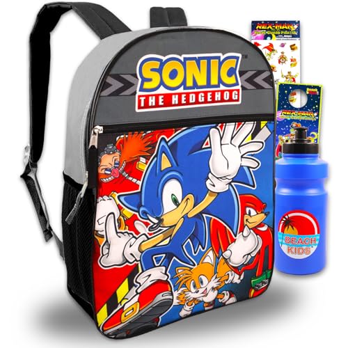 Sonic the Hedgehog Backpack Set - Bundle with 16