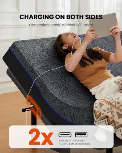 Image of Amada Split King Adjustable Bed Frame with Massage and Zero Gravity