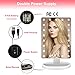 LED Lighted Makeup Mirror with 16 Led Lights Touch Screen Dimmable Brightness180 Rotation USB Battery Double Charge Countertop Cosmetics for Mothers Women Teen Girls Juniors