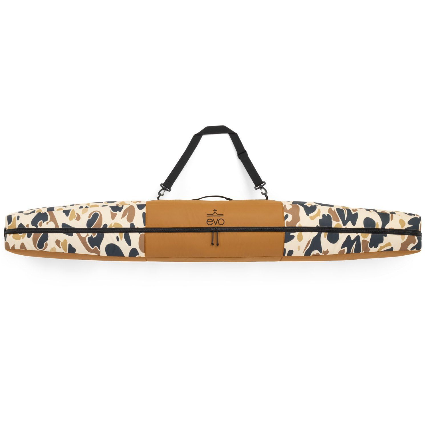 evo Padded Single Ski Bag - Durable 600D Recycled PET Ripstop | Removable Shoulder Strap | Fits Skis & Poles | Lightweight & Protective