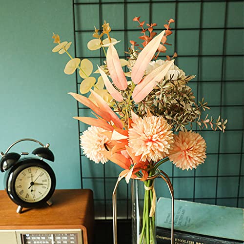 hanlongyu Artificial Flowers Fall Decor Wedding Bouquet, Silk Dandelion Fake Flowers for Dining Table Decor Centerpieces, Wedding Bridal DIY Bouquet Halloween Christmas Home Décor image 4