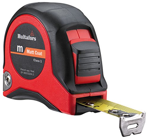 Hultafors PR8M - Flexómetro clase I 8 m x 25 mm, ergonómico y con protecciones de goma