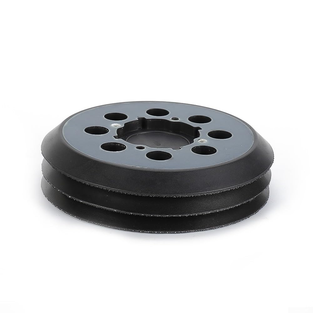 Platorello abrasivo per levigatrice orbitale a 8 fori, 125 mm, 125 mm, compatibile con DWE6423/6421/DCW210B, N329079, ricambio in plastica