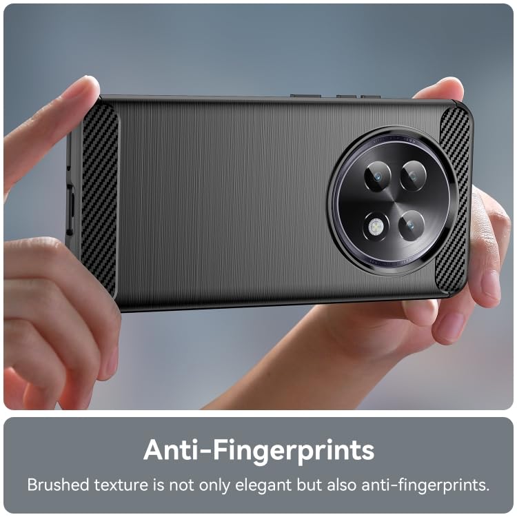 Image of NPRC Hybrid Ultra Slim Protective Case TPU Non-Slip Carbon Fiber Texture Shockproof Case Cover for Realme 13 Plus - Black