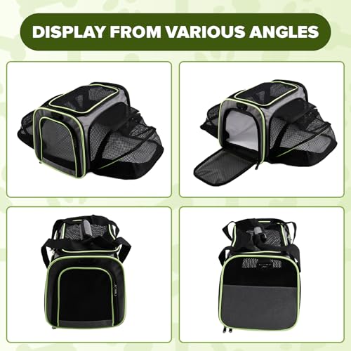 Bolsa expandible para mascotas con estructura plegable y portátil 8