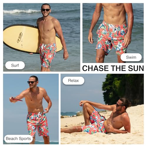 Image of Kanu Surf Men's Big Viper Extended Size Stripe Swim Trunk