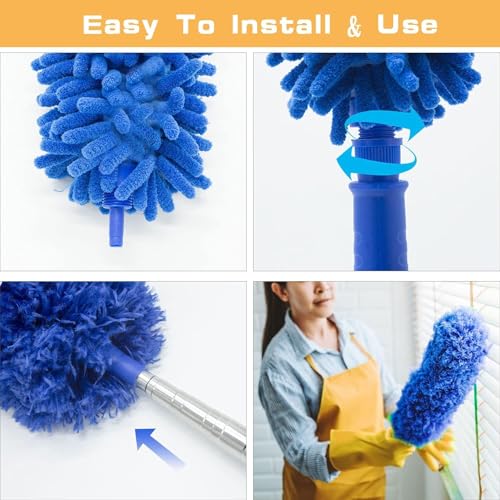 Image of Multi Purpose Microfiber Duster for Home and Car Use (Blue)