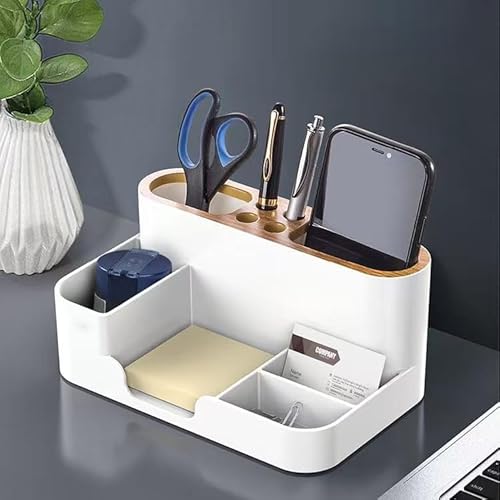 Modern Desk Organizer, Desktop Organizer With Pencil Holders, Off...