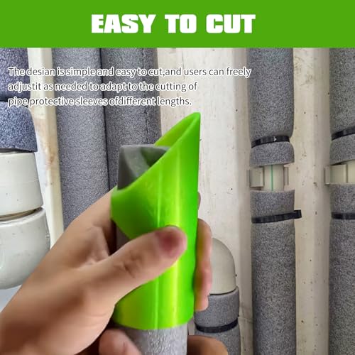 3 Pcs Gehrungslade Rohrisolierung,Rohrisolierung Schablone,Schaumstoff-Rohrschneider,Dreirohr-Isolierung Schneidwerkzeug,Schneidhilfe,für 15 mm,22 mm,28 mm,für Rohrisolierung in