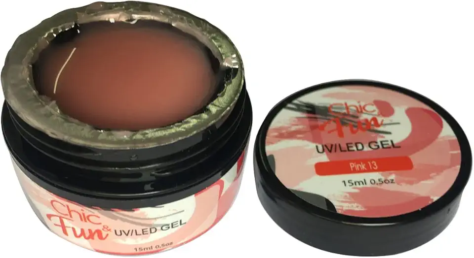 Acrigel Fibra de Gel LED UV para Alongamento de Unhas, 15g, Chic & Fun (Pink 13, x 1un)