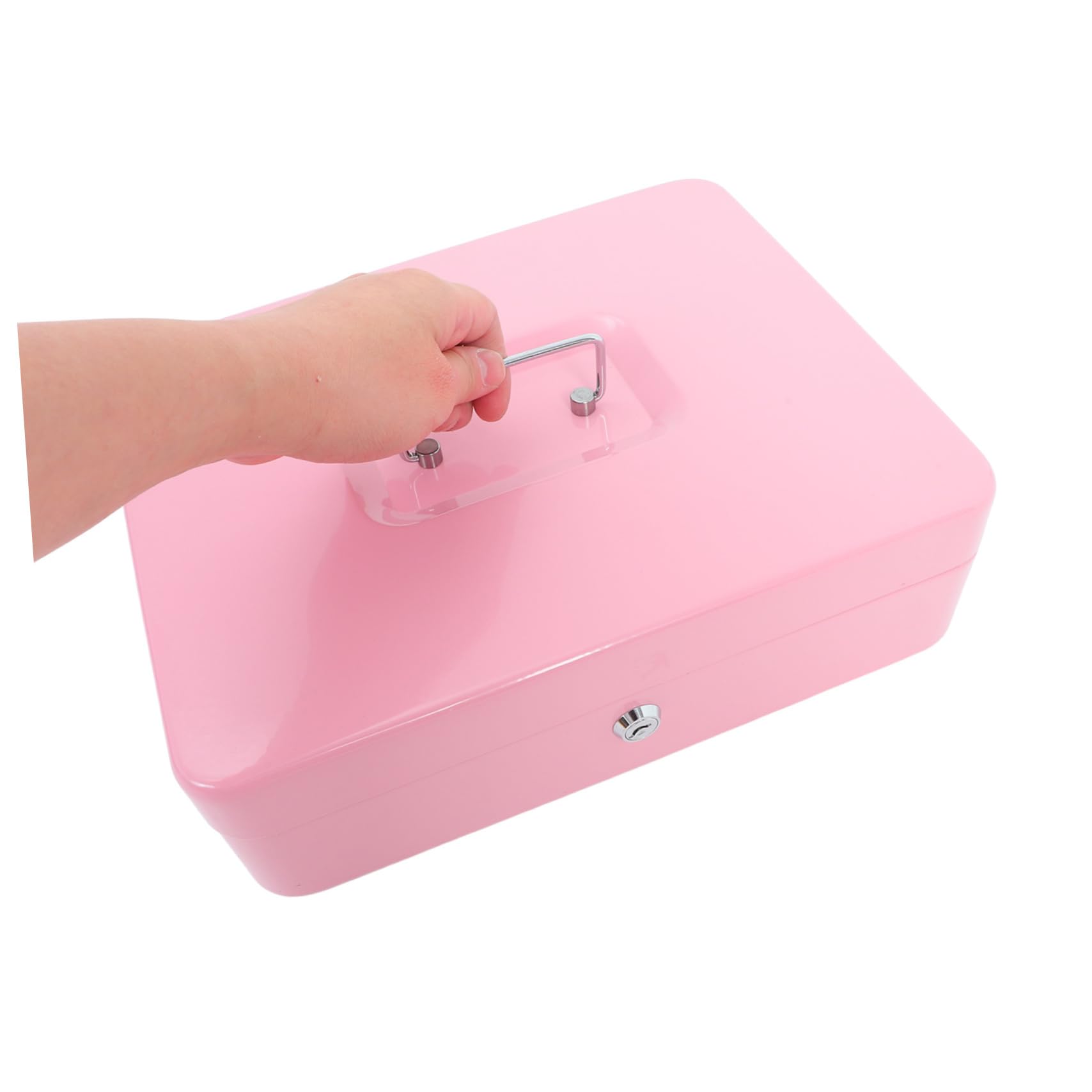 Caja De Caudales Con Llave De Metal Para Almacenamiento Seguro Para Comercios Hostelería y Oficinas Organizadora De Caja Con Cerradura y Llave