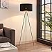 Produktbild Lindby Dreibein Stehlampe 'Folke' (Modern) in Schwarz aus Textil u.a. für Wohnzimmer & Esszimmer (1 flammig, E27, A++) - Stehleuchte, Floor Lamp, Standleuchte, Wohnzimmerlampe, Tripod, Wohnzimmerlampe