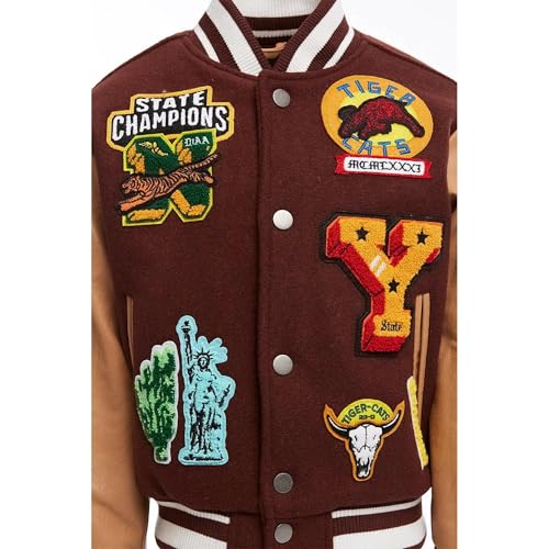 Jordan Craig Boys Empire City Varisty Jacket (Ruby)4