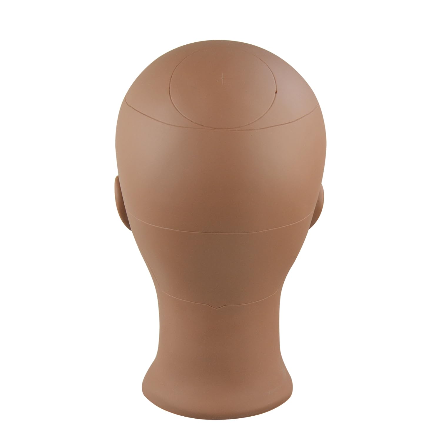 YTBYT Bald Mannequin Head Female Professional Wig Head for Wig Making Displaying Wigs Hat Eyeglasses with T-Pins (Dark Brown 20inch) - Image 4
