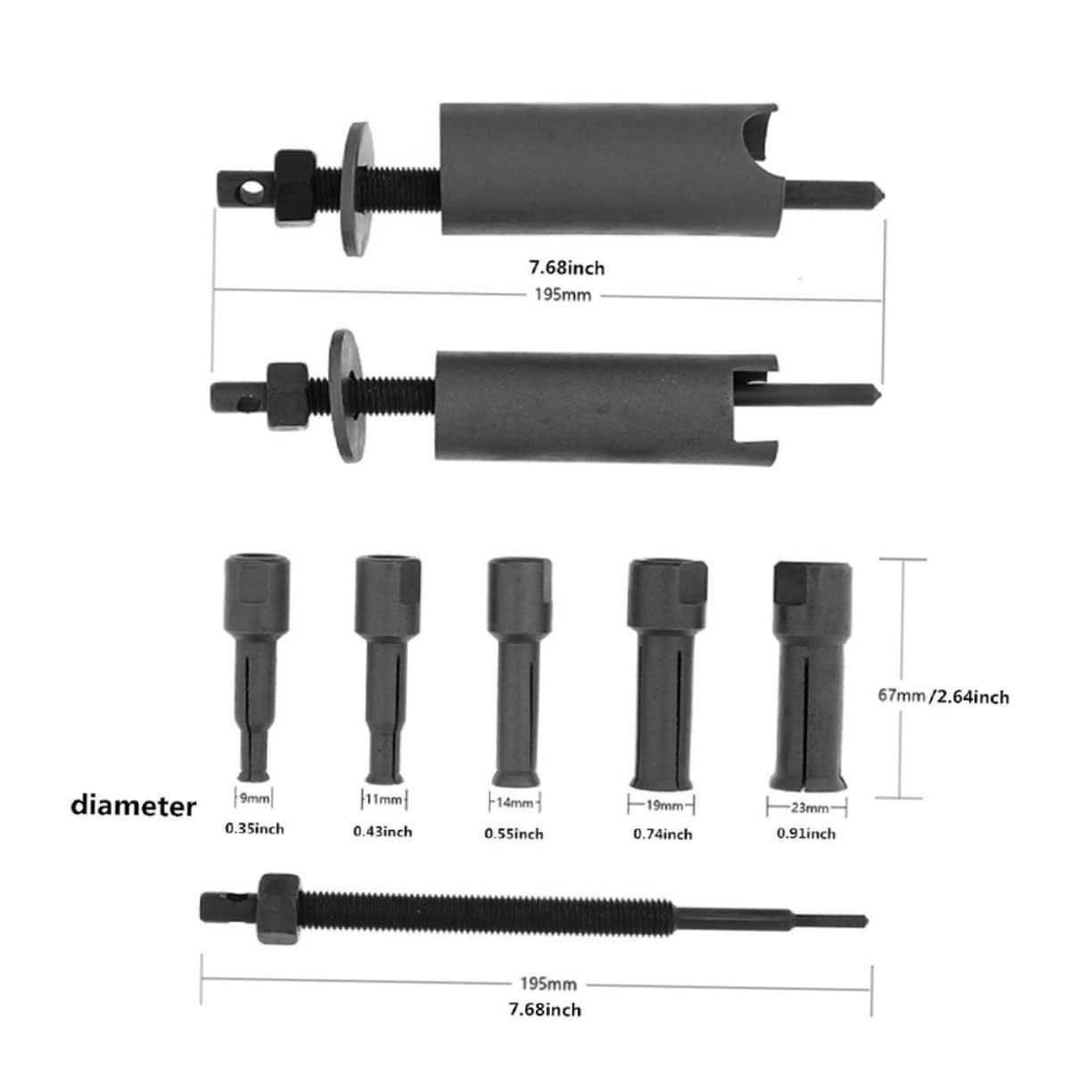 Gatuida Separatore Cuscinetti per Albero Motore Motocicletta Kit Estrattore Cuscinetti Interni Acciaio Cromo-vanadio Forgiato Trattamento Termico Resistente e Duraturo