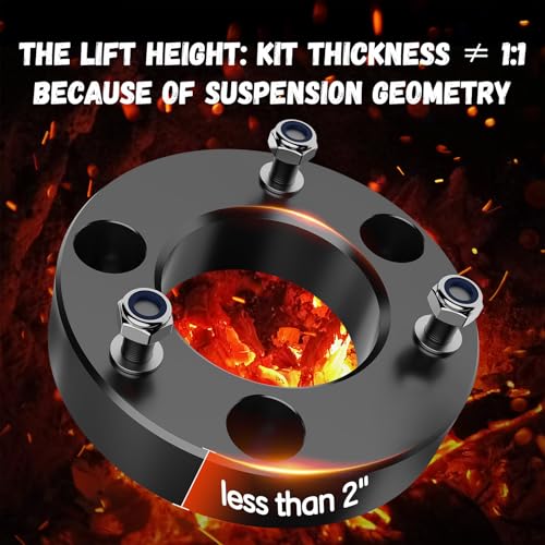Image of 2 Inch Front Leveling Lift Kit For 2004-2026 Ford F150 2wd /4wd, Lift Kit Compatible With Expedition 2003-2018,2pcs Aluminum Suspension Strut Spacers | Raise Front End 2 Inch