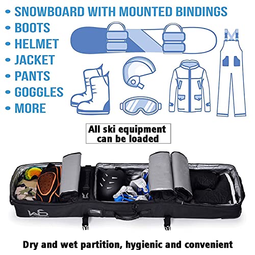 Bolsa de snowboard con ruedas ideal para viajes aéreos y escapadas 3