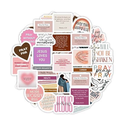 BulbaCraft Prayer Board Stickers - Prayer Board Supplies Kit for Women, Christian Decals, Faith and Bible Stickers, Gifts for Women & Men