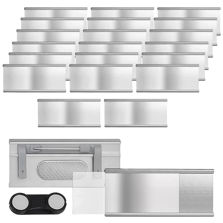 Placas de aluminio para personal de restaurante y recepciones con ranura de papel