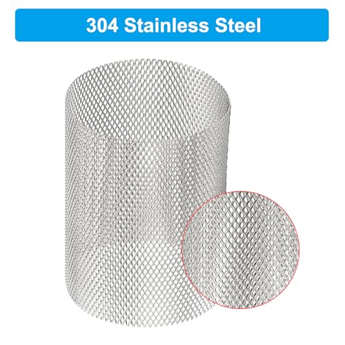Image of PATIKIL 2 Pcs 50mm OD Strainer Mesh, 65mm H Screen Y Shaped Strainer Filter Valve Mesh Screen 304 Stainless Steel Strainer Mesh for Debris Pump Water Oil Separation