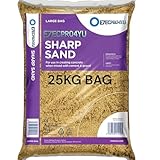 Sharp Sand, Construction and Landscaping, 25KG Major Bag, Natural Product, Suitable For Screeding And Rendering For Laying Slab And Block Work (9 BAGS 225 KG)