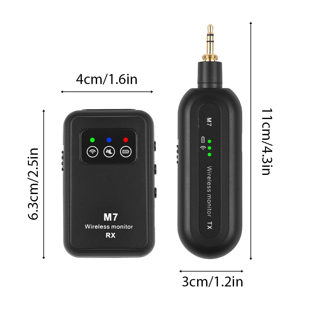 2.4G Wireless in Ear Monitor System Professional High Fidelity Sound Sound Rechargeable Transmetteur Receiver Ensemble avec faible latence pour des performances en direct et
