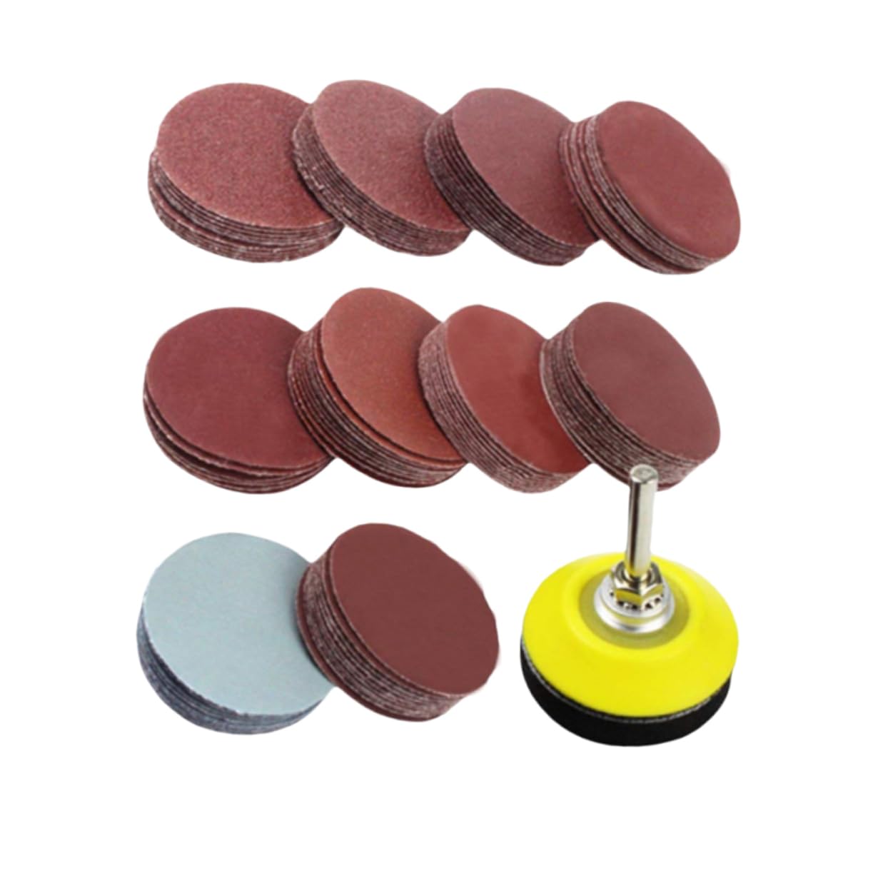 TIDTALEO 100Pcs Sanding Discs Pad Kit with Backer Plate Includes Grit Sandpaper for Cleaning and Polishing with Drill Rotary Tools