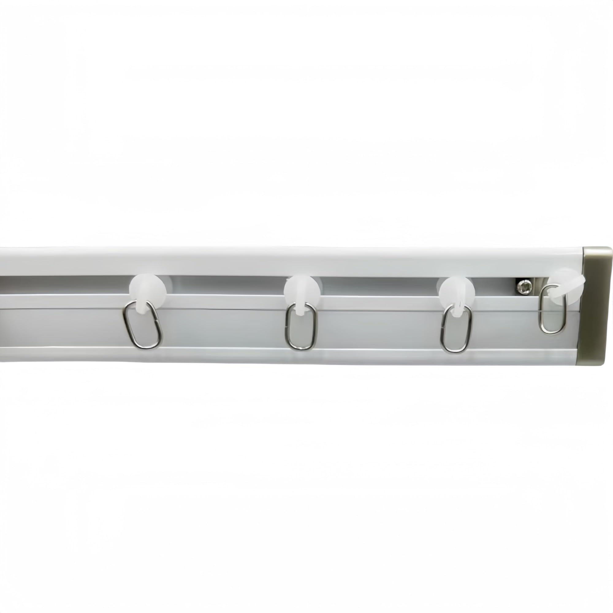 yacoxe Curtain Tracks，Curtain Single Tracks,Aluminium Ceiling Mounted Curtain Tracks Systemwith Roller Hooks, Room DividerCeiling Curtain Track Rail ，for Living Room Bedroom with Roller Hooks(D,1m)