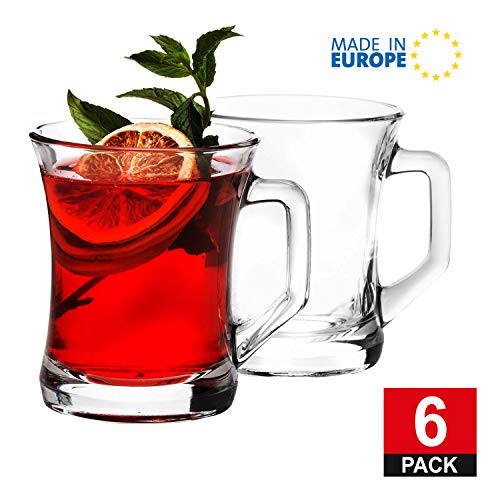 Glass Mugs for Hot Beverages with Handle, Hot or Cold Drinks, Glass Tea