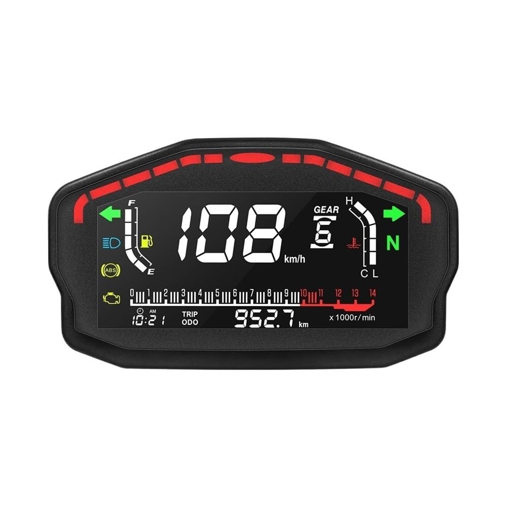 Digitale contagiri Tachimetro Universale Per Moto Digitale 14000 RPM Contachilometri Per Veicoli A Motore Strumento Indicatore Temperatura Acqua Carburante