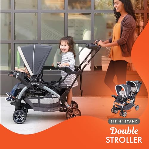 Baby Trend SS76C81A Sit N Stand Easy Fold Travel Double Baby Dual Stroller And Single Infant Car Seat Travel System thumb #3