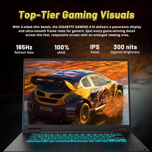 Image of GIGABYTE Gaming A16 3VH 16 inch WUXGA 165Hz Gaming Laptop, AMD Ryzen 7 260, 32GB DDR5, 3TB Storage(2TB SSD+1TB Docking Station Set), GeForce RTX 5060 8GB GDDR7, RGB Backlit Keyboard, Win 11, Black