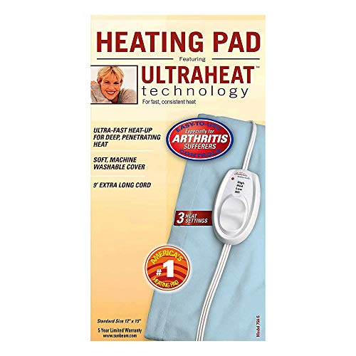 Heating Pad for Pain Relief, 12 Inch x 15 Inch (Light Blue)