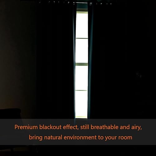 Miniatura 5 de Cortinas 100% blackout para puertas correderas de vidrio, cortinas divisoras de habitación, cortinas que reducen el ruido, barrera de privacidad,