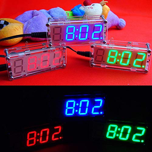 4Digit LED Digital Electronic Micro Controller DIY Kits Clock Time Thermometer Digital Clock