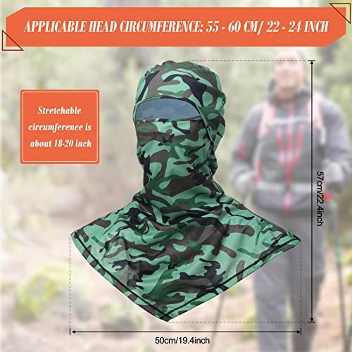 Image of Geyoga 4 Piece Balaclava Face Mask Breathable Men Women Long Neck Cover Summer Balaclava Sun Protection for Motorcycle