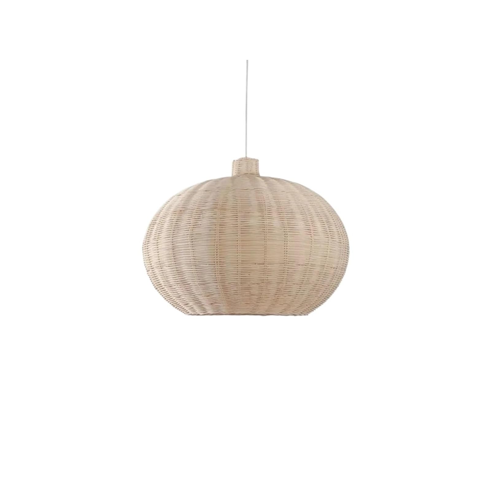 Zhouxyfdc St64 3000K Rattan Lampshade Vintage Hand Woven Rattan Lamp Light Restaurant Decor Rattan Wicker Living(St64 3000K)