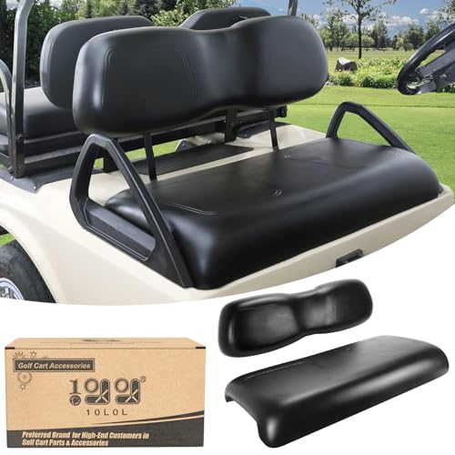 10L0L Golf Cart Front Seat Cushion & Backrest Kit for Club Car DS 2000.5-up Factory Style Replacement Deluxe Bottom & Backrest Kit