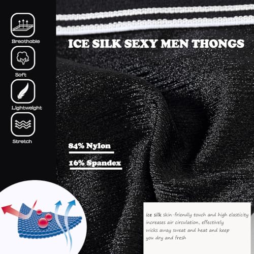 ZONBAILON Men's Thongs Sexy Man G-String Butt Flaunting T-Back Underwear Pouch4
