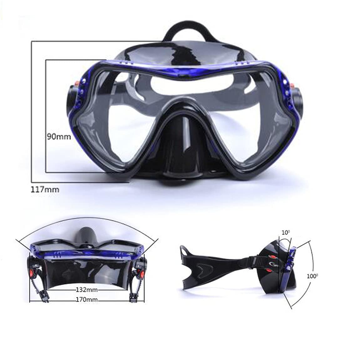 Scuba Snorkeling Pływanie Nurkowanie Zestaw oddechowy Gogle Maska przeciwmgielna i nurkowanie Easy Glasses do nurkowania