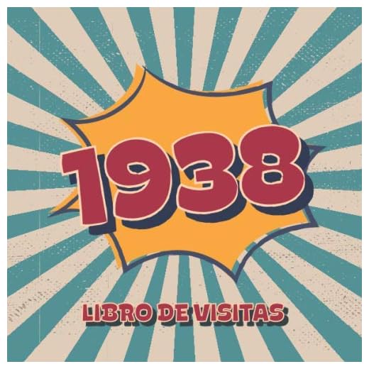 1938 Libros de Visitas: Libro de visitas para fiestas de cumpleaños de estilo retro para que la familia y los amigos inserten saludos y mensajes | 100 páginas | Vol 3