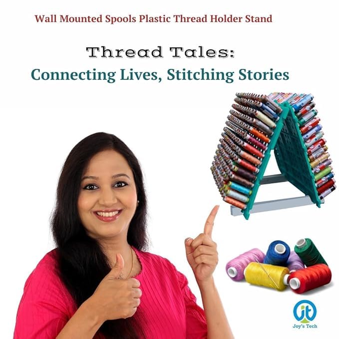 Image of Bharat Wall Mounted Spools Holder (392 Thread Holds), Plastic Thread Rack Pack of 2