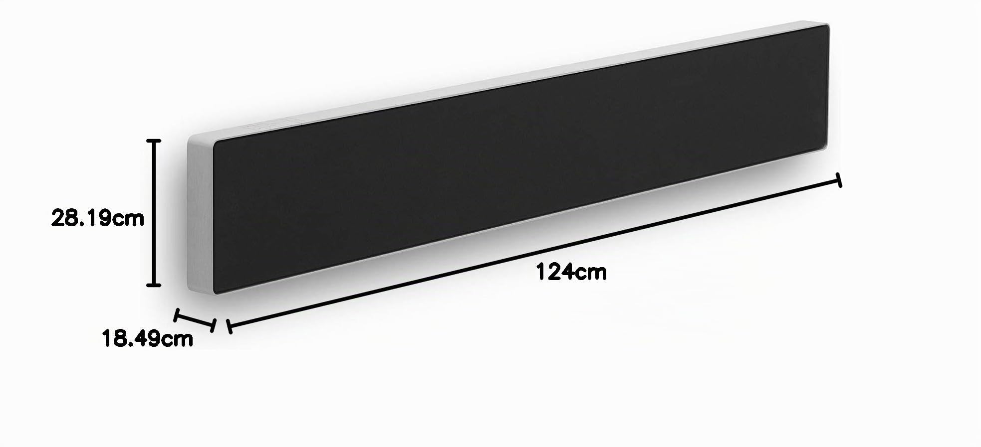 Bang & Olufsen Beosound Stage Dolby Atmos Soundbar - Aluminium/Schwarz | Für TV und Musik, WLAN- und Bluetooth-Lautsprecher, Mit HDMI, Kraftvoller Sound für Heimkino
