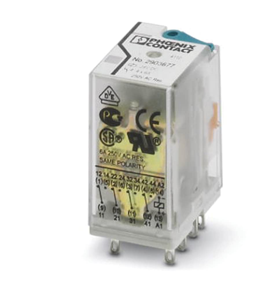 PHOENIX CONTACT Industrierelais REL-IR4/LDP-24DC/4X21 – 4 Wechsler, 24V DC, Mit Prüftaste & LED