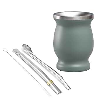 レザー製マテ茶カップとストロー Amazon.co.jp: マテ茶 マテゴードセット ストロー マテ茶