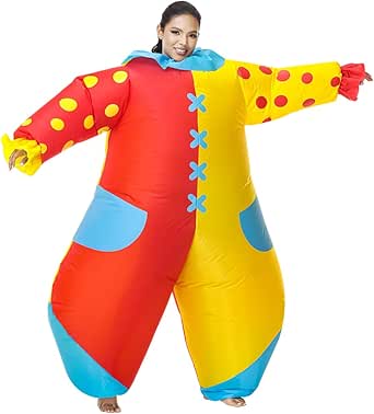 Men's Clown Costume Adult Evil Circus Cosplay Scary Men Bloody Killer